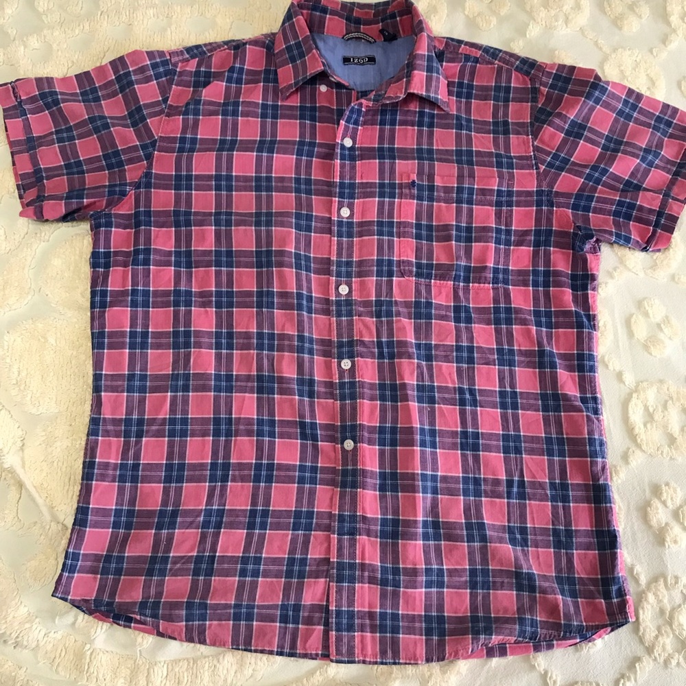 Izod mens Large short sleeve button up